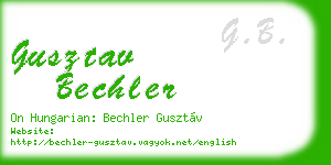 gusztav bechler business card